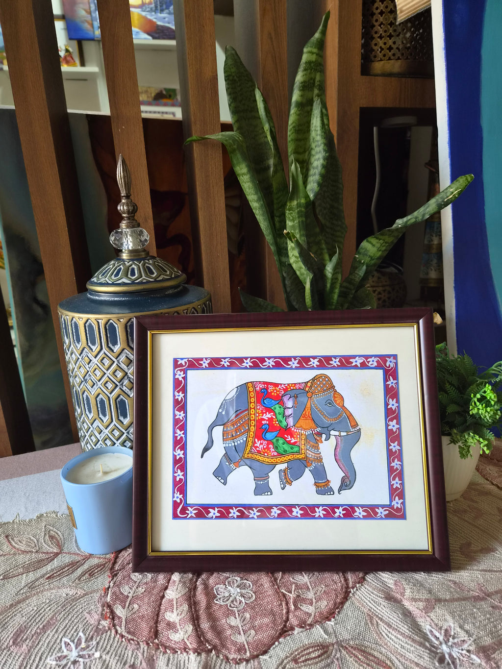 Traditional Horse, Camel , Elephant on High Quality Non Archival paper - Framed Art Print (Pack of 3)