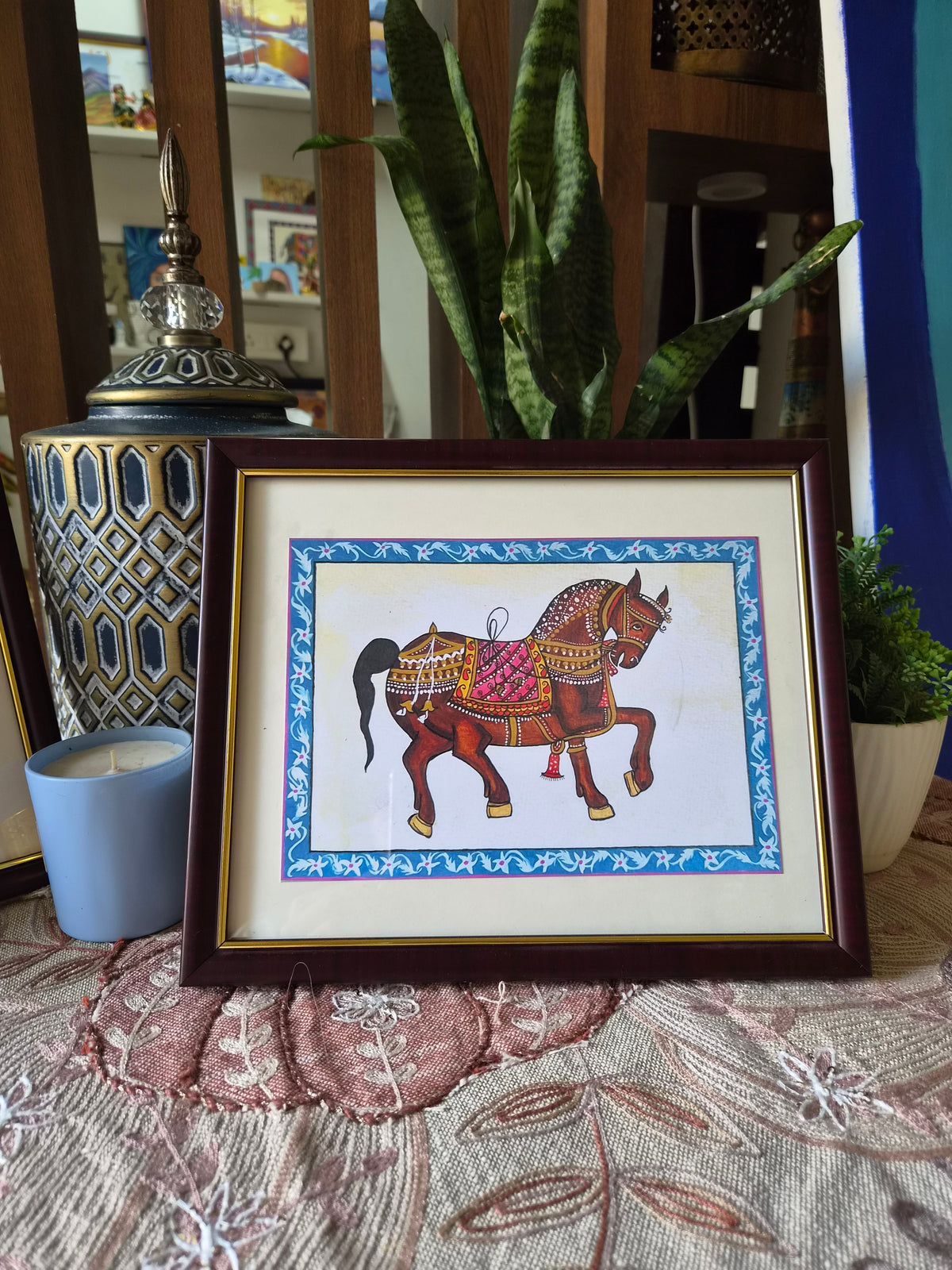 Traditional Horse on High Quality Museum grade Non Archival paper - Framed Art Print
